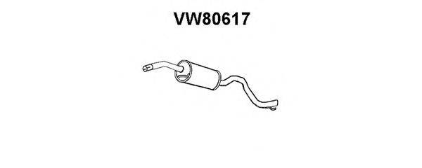 VENEPORTE VW80617 Средний глушитель выхлопных газов