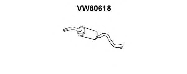 VENEPORTE VW80618 Средний глушитель выхлопных газов