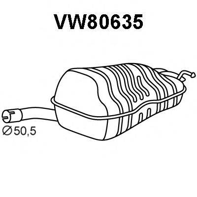 Глушитель выхлопных газов конечный VENEPORTE VW80635