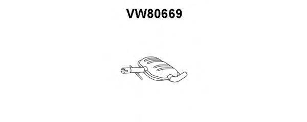 VENEPORTE VW80669 Средний глушитель выхлопных газов