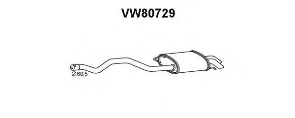 Глушник вихлопних газів кінцевий VENEPORTE VW80729
