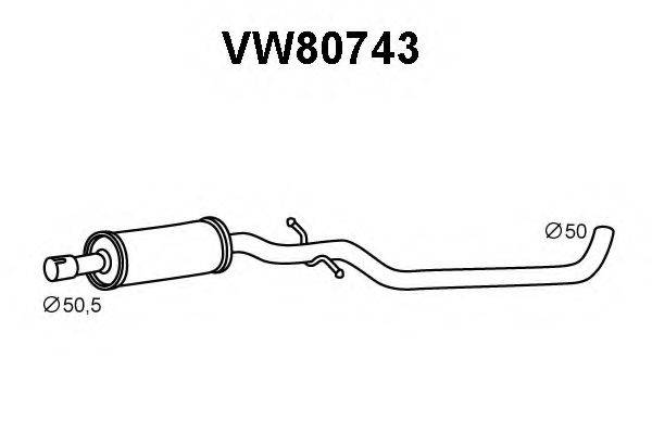 Передглушувач вихлопних газів VENEPORTE VW80743