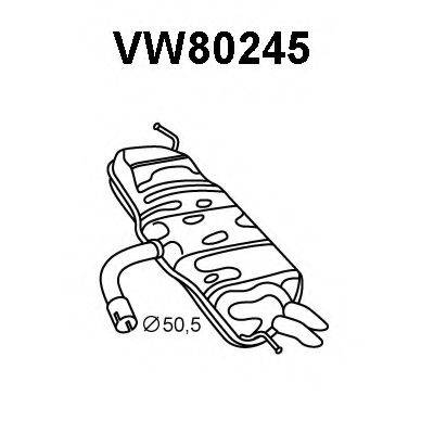 Глушник вихлопних газів кінцевий VENEPORTE VW80245