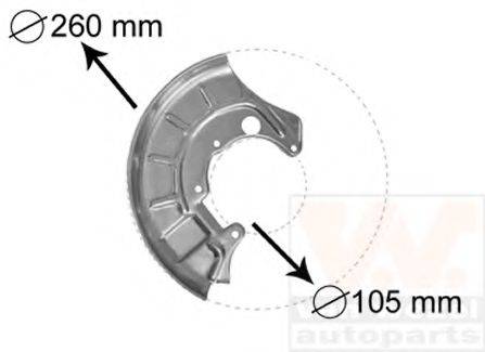 Отражатель, диск тормозного механизма VAN WEZEL 5812372