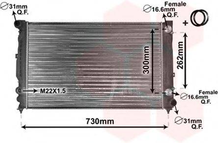 Радиатор охлаждения двигателя VAN WEZEL 03002125