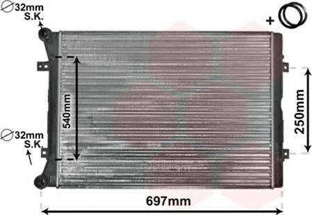 Радиатор охлаждения двигателя VAN WEZEL 58002283