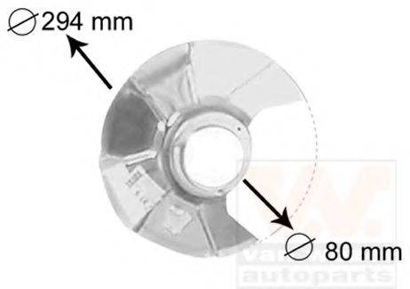Отражатель, диск тормозного механизма VAN WEZEL 5858371