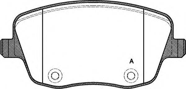 Комплект гальмівних колодок, дискове гальмо OPEN PARTS BPA0775.00