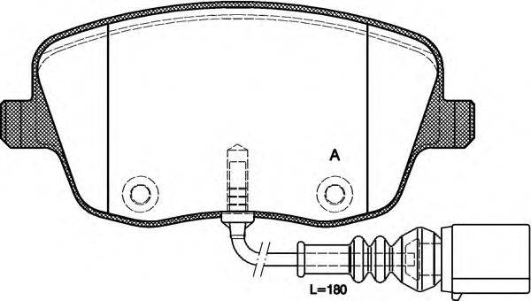 Комплект гальмівних колодок, дискове гальмо OPEN PARTS BPA0775.01