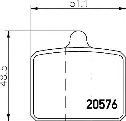 TEXTAR 2057601 Комплект гальмівних колодок, дискове гальмо