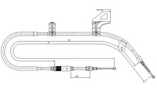 Трос, стояночная тормозная система TEXTAR 44007200