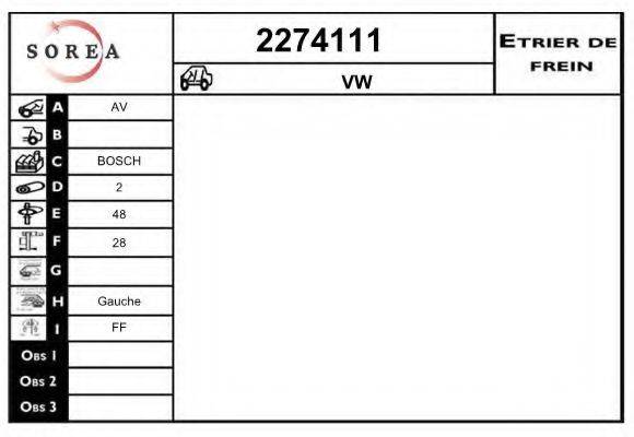 Тормозной суппорт EAI 2274111