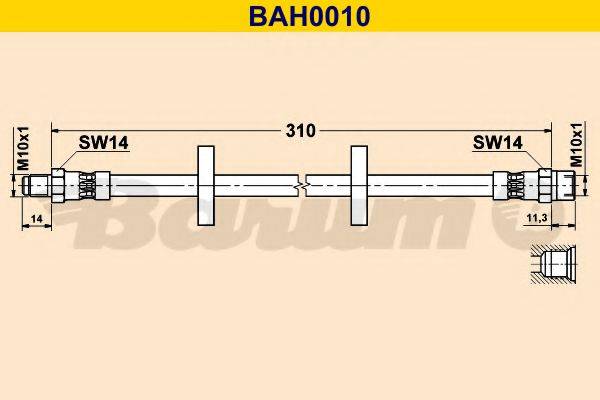 BARUM BAH0010 Тормозной шланг