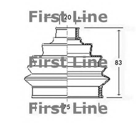 Пильовик, приводний вал FIRST LINE FCB2256