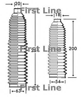 FIRST LINE FSG3220 Пыльник рулевой рейки