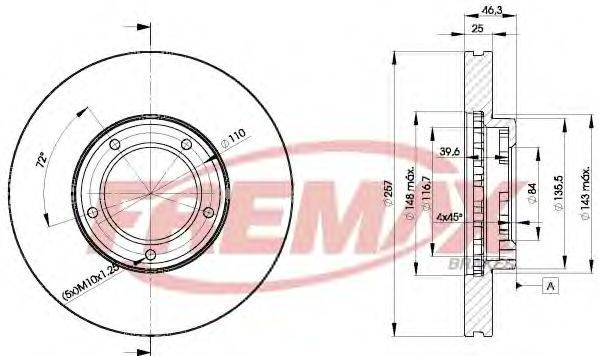 Тормозной диск FREMAX BD-5180