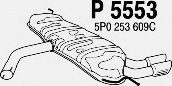 Глушник вихлопних газів кінцевий FENNO P5553