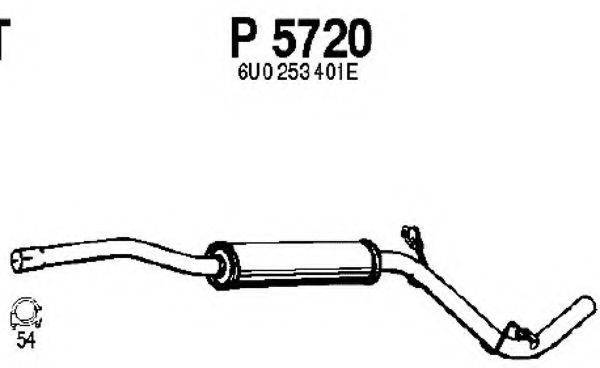 FENNO P5720 Средний глушитель выхлопных газов