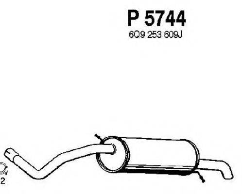 Глушитель выхлопных газов конечный FENNO P5744