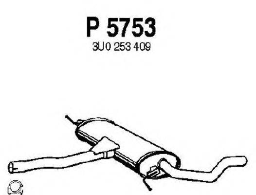 FENNO P5753 Средний глушитель выхлопных газов