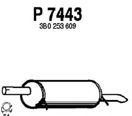 Глушник вихлопних газів кінцевий FENNO P7443
