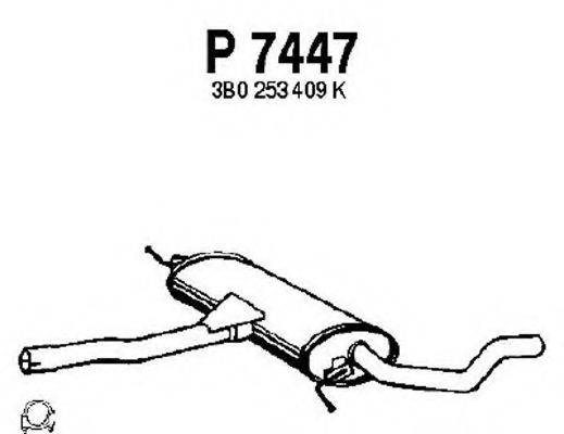 FENNO P7447 Средний глушитель выхлопных газов