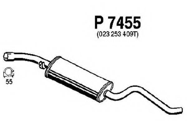 FENNO P7455 Средний глушитель выхлопных газов