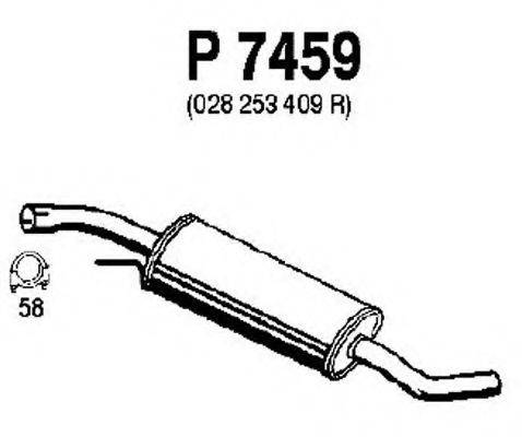 FENNO P7459 Середній глушник вихлопних газів