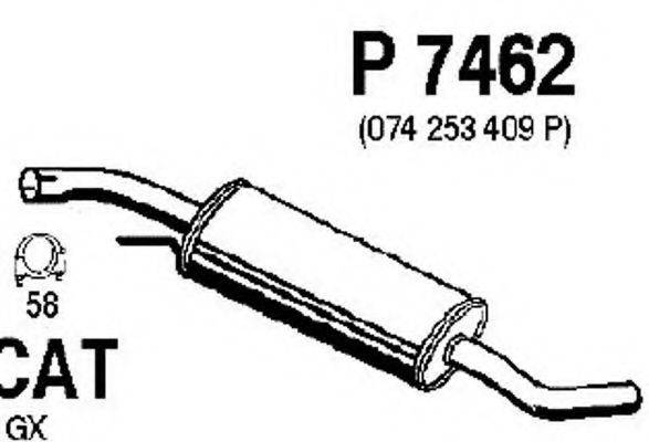 FENNO P7462 Средний глушитель выхлопных газов