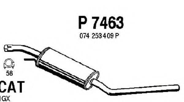 FENNO P7463 Середній глушник вихлопних газів