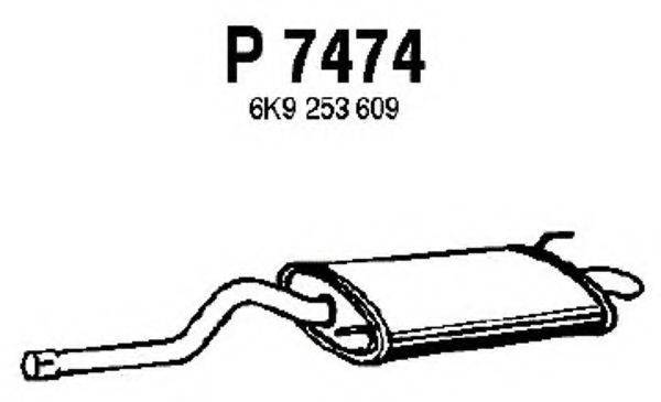Глушитель выхлопных газов конечный FENNO P7474