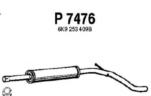 Средний глушитель выхлопных газов FENNO P7476