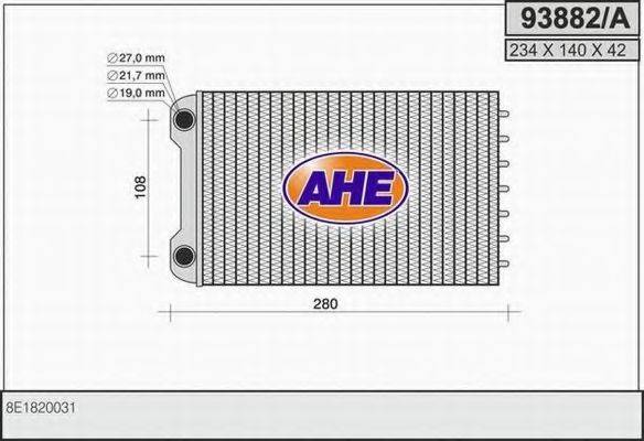 Радиатор печки AHE 93882/A