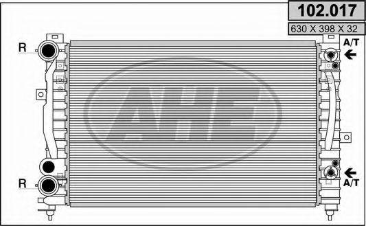 AHE 102017 Радиатор охлаждения двигателя
