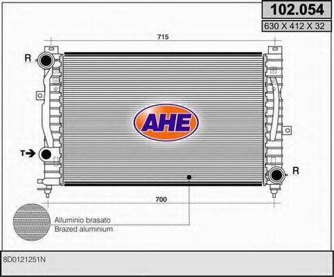 Радиатор охлаждения двигателя AHE 102.054