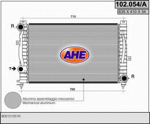 Радиатор охлаждения двигателя AHE 102.054/A