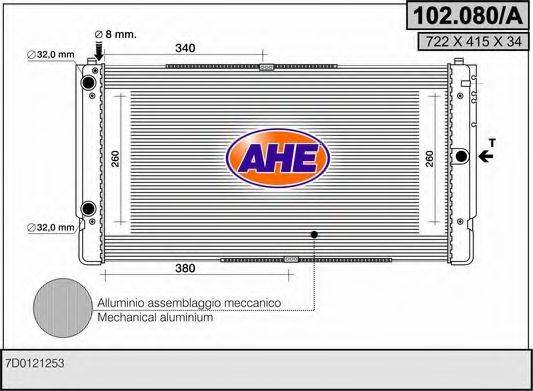 Радіатор, охолодження двигуна AHE 102.080/A