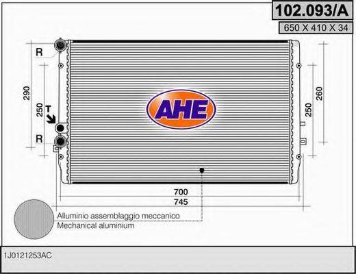Радиатор охлаждения двигателя AHE 102.093/A