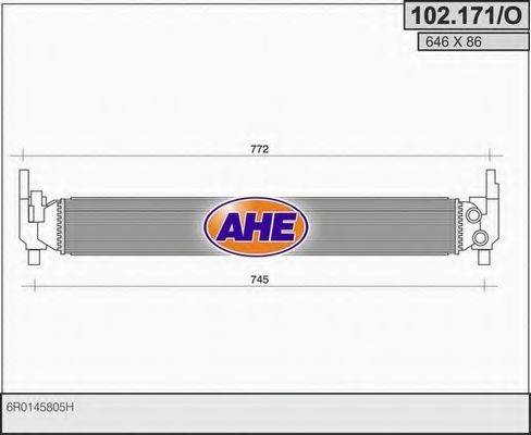 Радиатор охлаждения двигателя AHE 102.171/O
