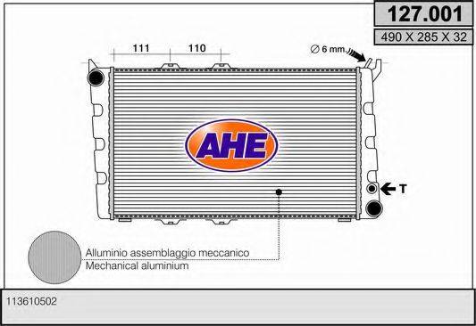 AHE 127001 Радиатор охлаждения двигателя