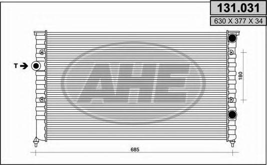 Радиатор охлаждения двигателя AHE 131.031