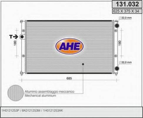 Радиатор охлаждения двигателя AHE 131.032