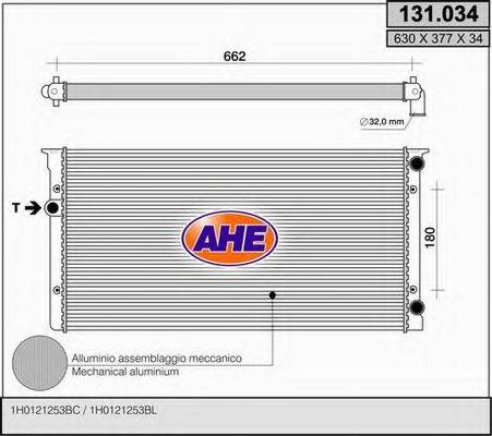 AHE 131034 Радіатор, охолодження двигуна