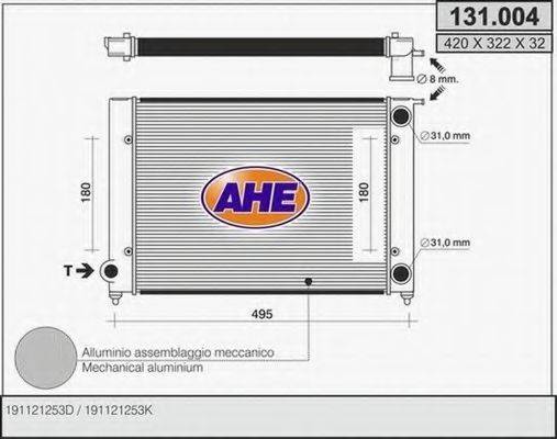 AHE 131004 Радиатор охлаждения двигателя