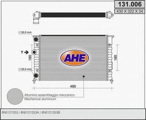 AHE 131006 Радиатор охлаждения двигателя
