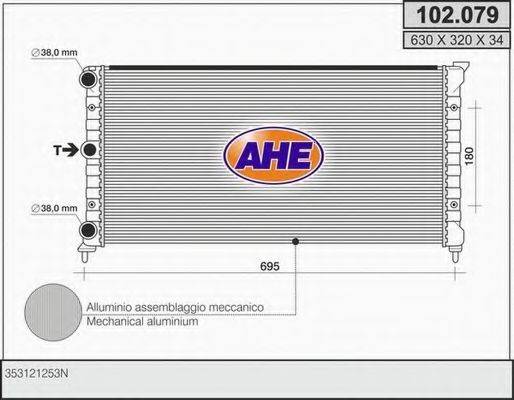 AHE 102079 Радиатор охлаждения двигателя