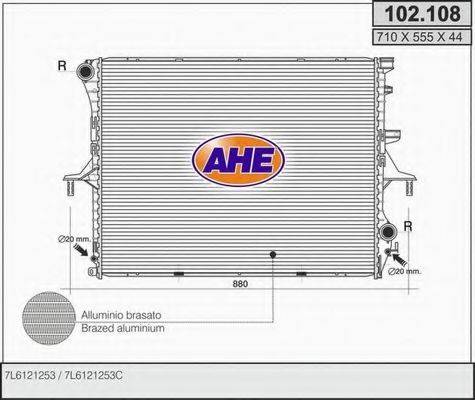 AHE 102108 Радиатор охлаждения двигателя