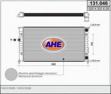 AHE 131046 Радіатор, охолодження двигуна