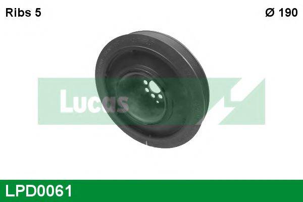 Ремінний шків, колінчастий вал LUCAS ENGINE DRIVE LPD0061