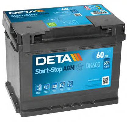 Стартерна акумуляторна батарея; Стартерна акумуляторна батарея DETA DK600